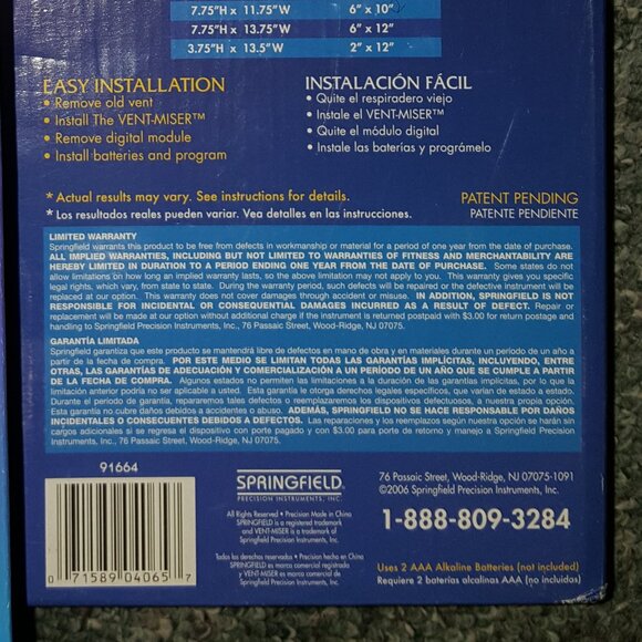 Vent Miser Programmable Energy Saving Vent Cover, 4-by-10-Inches - White - Picture 4 of 6